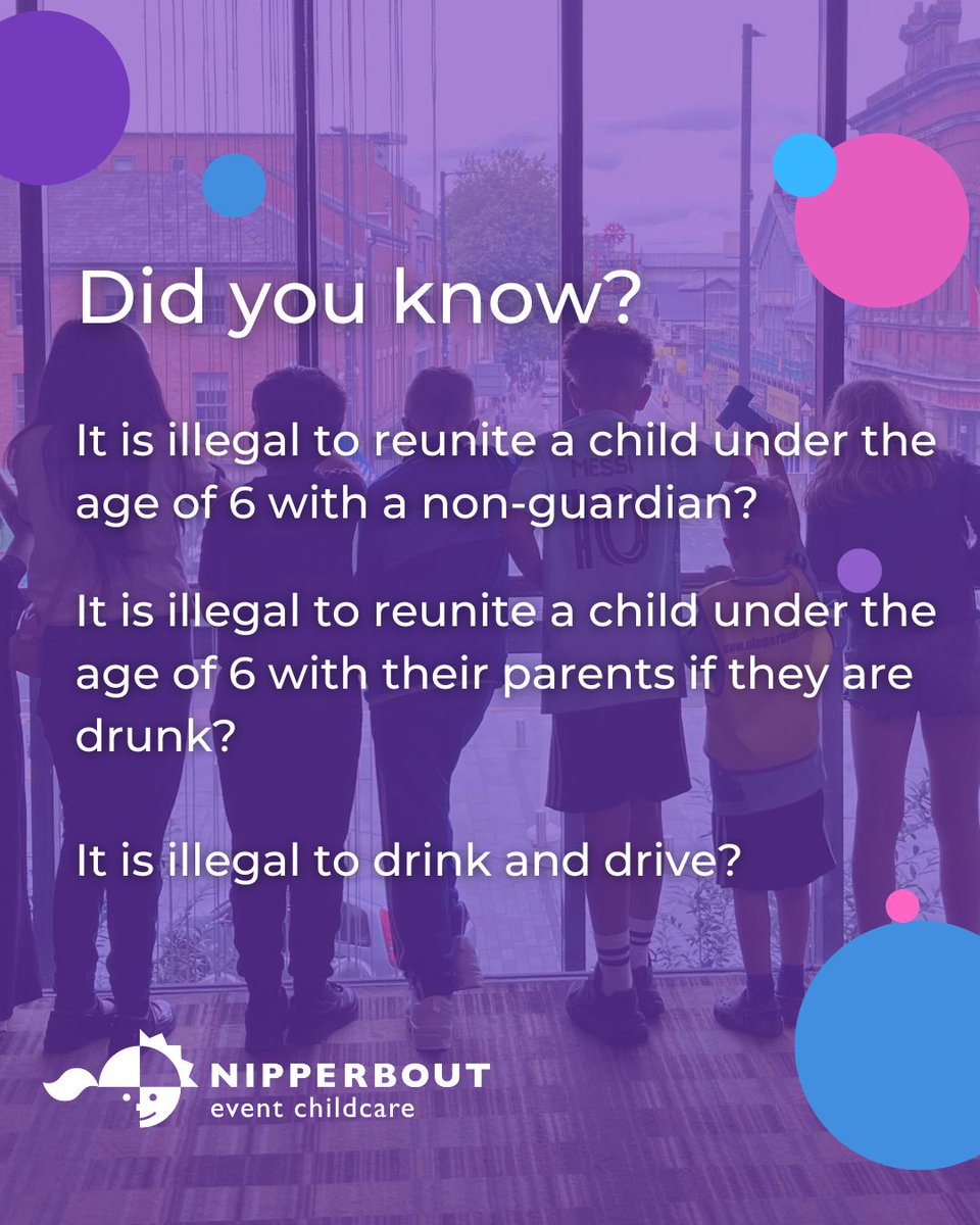 We'd expect you to say yes to at least one of these, but were you aware of the other two?

As event organisers you have a duty of care to your audience. You need to know this and much more.

Let us help you!

nipperbout.com/training/lost-…

#EventTraining #LostChildTraining #EventSafety