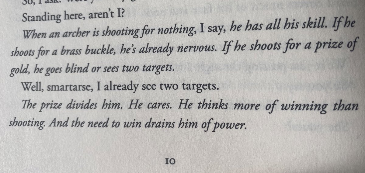 Author Tim Winton on the disabling constraints imposed by the desire to win, “The need to win drains him of power”.