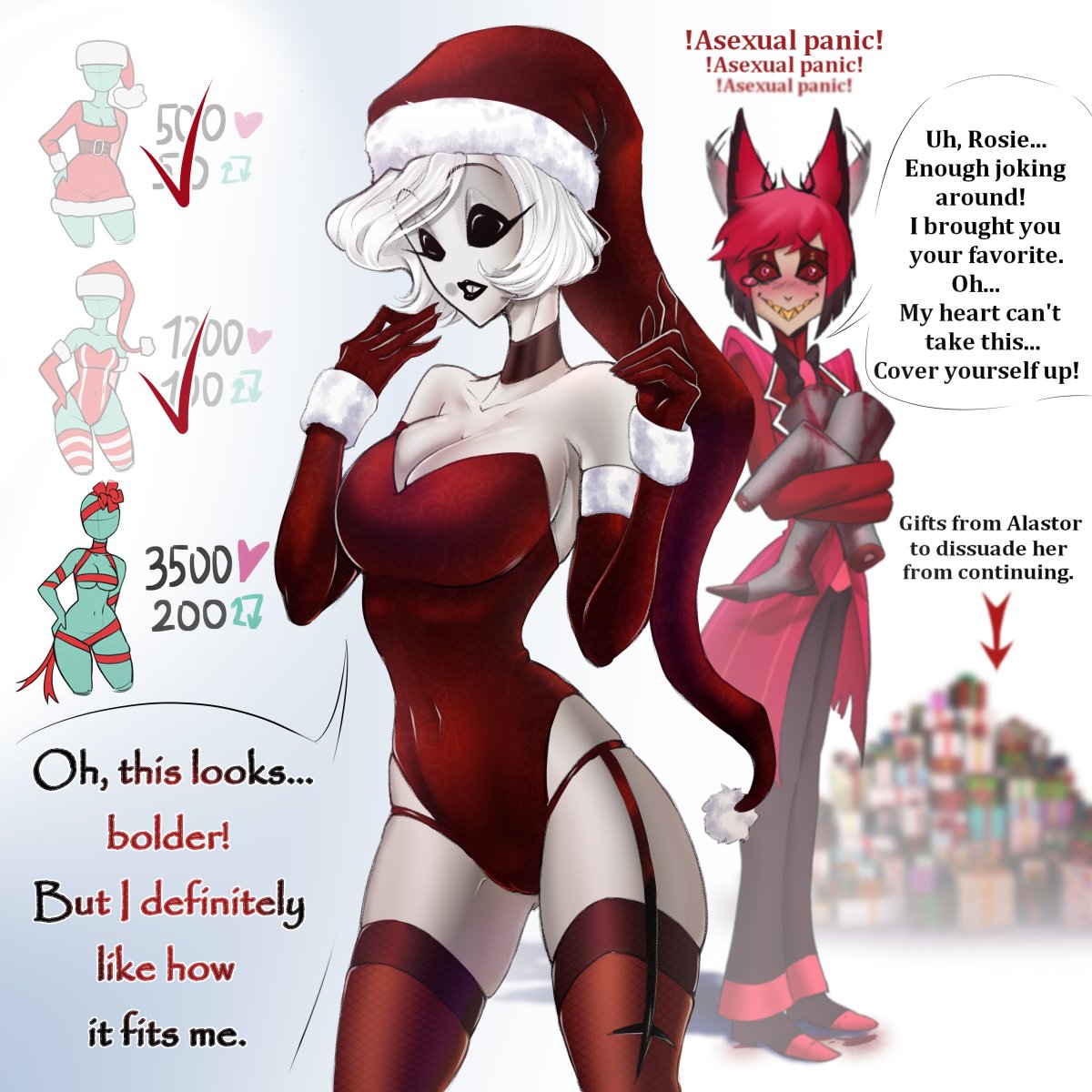 skarletta_arts's tweet photo. Well... It seems Alastor tried REALLY hard not to let it go further... But apparently he won't succeed in this x)

#Rosie #HazbinHotel #HazbinHotelFanart #HazbinhotelRosie #Rosiehazbin #Alastor #radiorose https://t.co/mkhgxo6H06