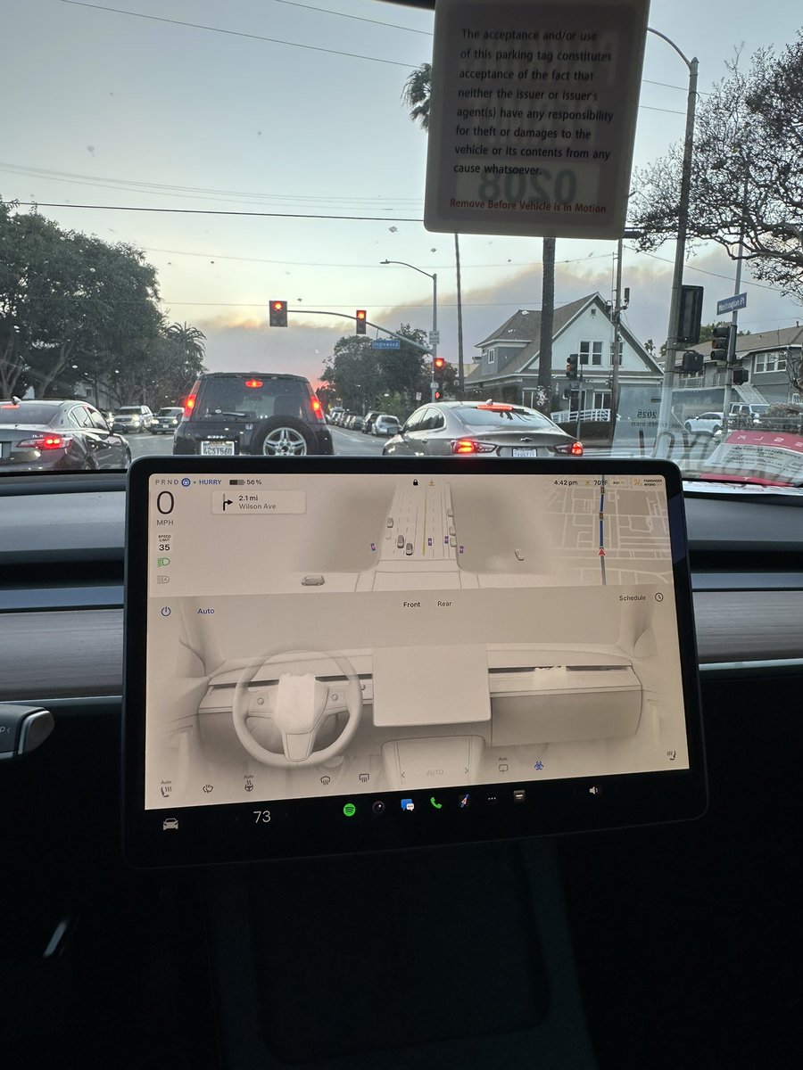 JosefInvesting's tweet photo. When biodefense mode actually comes in handy for the Palisades Fire in LA. This Tesla is literally saving my life. Never buying another brand ever again. #palisadesfire #tesla https://t.co/UxxFLhzQvH