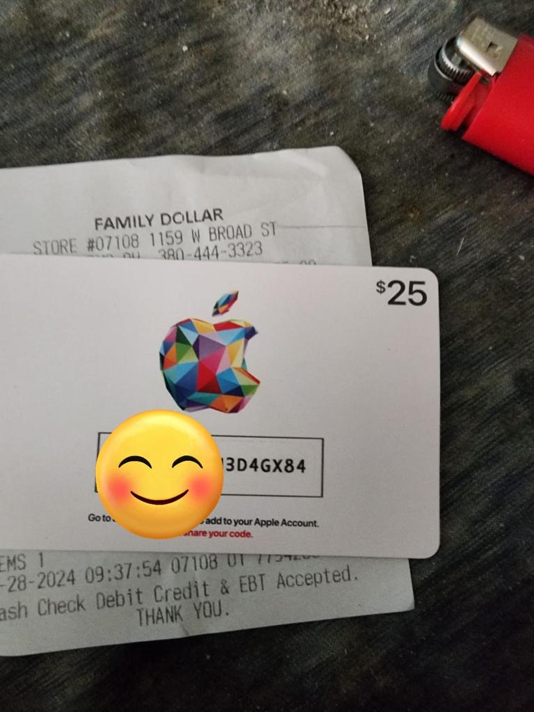 What $25 apple card can get me from your menu