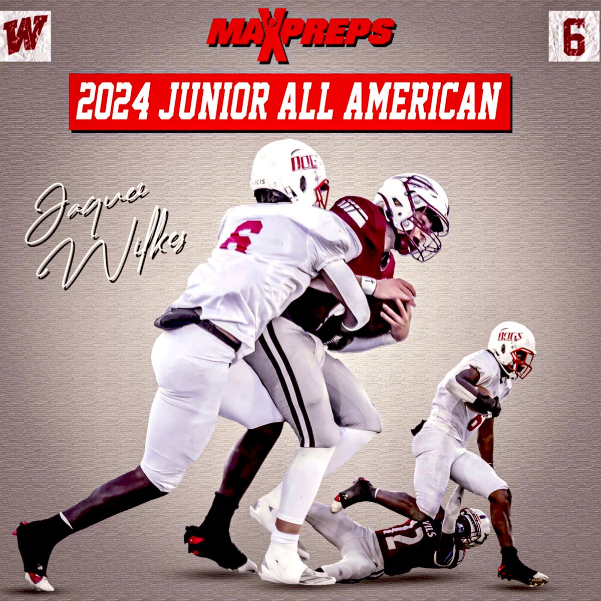 I’m grateful to be named an <a href="/MaxPreps/">MaxPreps</a> second team Junior All-American. Without my teammates and coaches none of this would be possible. I appreciate y’all. <a href="/GrindLab/">GrindLab Academy</a> <a href="/DexPreps/">DexPreps</a> <a href="/TDARecruiting/">Touchdown Alabama Recruiting</a> <a href="/WadleyAthletics/">Wadley Athletics</a> <a href="/DownSouthFb1/">Down South</a> <a href="/JohnGarcia_Jr/">John Garcia, Jr.</a> <a href="/samspiegs/">Sam Spiegelman</a> <a href="/SWiltfong_/">Steve Wiltfong</a> <a href="/ChadSimmons_/">ChadSimmons</a>