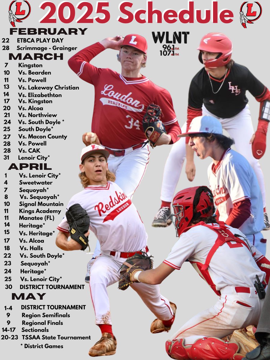 Loudon High School Baseball (@baseballloudon) on Twitter photo 🏟️ Attention, baseball fans! 🚨
Get ready for an exciting season! Here’s our upcoming schedule filled with thrilling matchups and can’t-miss moments! 📅⚾ <a href="/RedskinsLhs/">LHSRedskins</a> <a href="/NewsHeraldSport/">News-Herald Sports</a> @T_Elliott_17 <a href="/RedskinRadio/">©RedskinRadio</a> <a href="/tnballplayers/">Tennessee Baseball Network</a> <a href="/The_ScottMac/">Scott MacKintosh</a> <a href="/brocksterdanza/">Cj Martin</a> 🏟️ Attention, baseball fans! 🚨
Get ready for an exciting season! Here’s our upcoming schedule filled with thrilling matchups and can’t-miss moments! 📅⚾ <a href="/RedskinsLhs/">LHSRedskins</a> <a href="/NewsHeraldSport/">News-Herald Sports</a> @T_Elliott_17 <a href="/RedskinRadio/">©RedskinRadio</a> <a href="/tnballplayers/">Tennessee Baseball Network</a> <a href="/The_ScottMac/">Scott MacKintosh</a> <a href="/brocksterdanza/">Cj Martin</a>