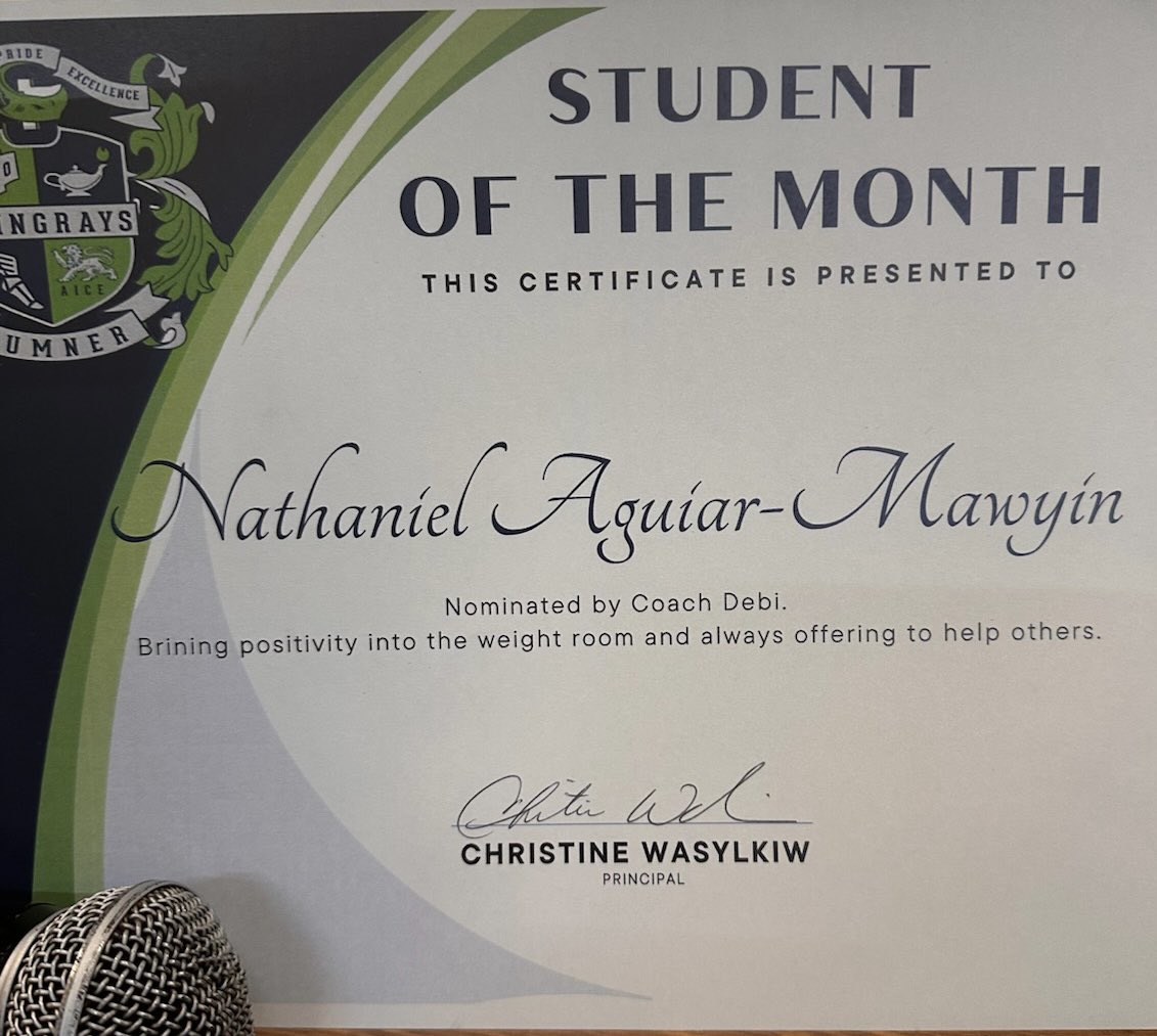 Sumner High School Football (@sumnerhsfootbal) on Twitter photo Football Stingrays do not just excel on the field, they also get it done around campus. Congratulations to Zion Colbert and Nate Aguiar-Mawyin on being Sumner’s Student of the Month. <a href="/HCPS_SumnerHS/">Sumner High School</a> Football Stingrays do not just excel on the field, they also get it done around campus. Congratulations to Zion Colbert and Nate Aguiar-Mawyin on being Sumner’s Student of the Month. <a href="/HCPS_SumnerHS/">Sumner High School</a>