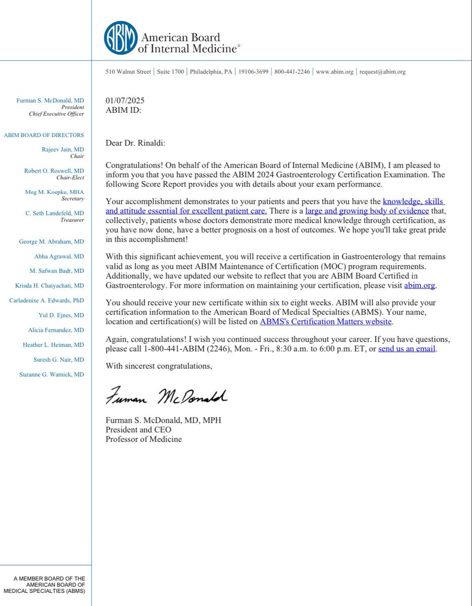 Joe Rinaldi, MD, DMA (@josephwrinaldi) on Twitter photo Amen! ABIM board certified in GI ✅. Thank you, <a href="/MonteGastro/">Montefiore Gastroenterology</a> <a href="/IcahnMountSinai/">Icahn School of Medicine at Mount Sinai</a> <a href="/templemedschool/">Temple Med School</a> <a href="/AmCollegeGastro/">ACG</a> for getting me across the line! Couldn’t have done it without the best co-fellows <a href="/NCostable/">Nicholas Costable, MD</a> @NinaKogekarMD <a href="/Katherine_Ni/">Katie Ni</a> <a href="/GauravB65270393/">Gaurav Bhardwaj</a> #EricaChung #BaruhMulat Amen! ABIM board certified in GI ✅. Thank you, <a href="/MonteGastro/">Montefiore Gastroenterology</a> <a href="/IcahnMountSinai/">Icahn School of Medicine at Mount Sinai</a> <a href="/templemedschool/">Temple Med School</a> <a href="/AmCollegeGastro/">ACG</a> for getting me across the line! Couldn’t have done it without the best co-fellows <a href="/NCostable/">Nicholas Costable, MD</a> @NinaKogekarMD <a href="/Katherine_Ni/">Katie Ni</a> <a href="/GauravB65270393/">Gaurav Bhardwaj</a> #EricaChung #BaruhMulat