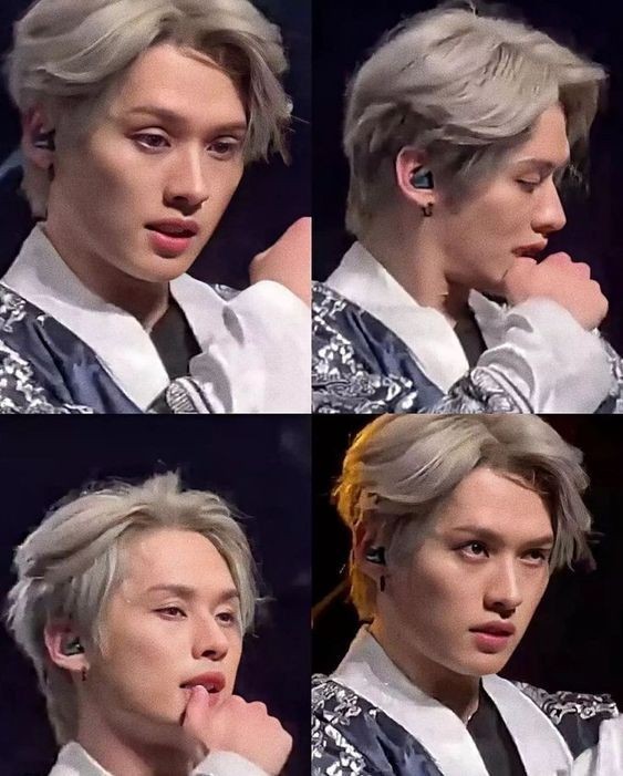 userlinoring's tweet image. reminder that leeknow canonically thinks silver hair suits him the best