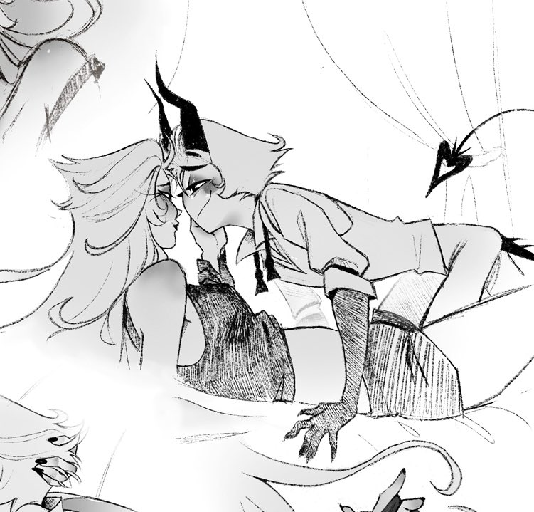 Ballz4lyfe11's tweet photo. Caught a cold and fighting to finish up this comic #Lucilith #hazbinhotel https://t.co/JJtEEuO5l3
