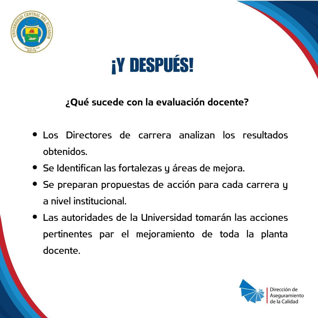 calidadUCE's tweet photo. ¡Evaluación Docente! 👩‍🏫🧑‍🏫
💬 ¿Cómo participar?
Ingresando en el sistema SIIU en las fechas establecidas.  📌 Es rápido, fácil y totalmente anónimo.
✨Juntos hacemos de nuestra universidad un lugar aún mejor.✨ @lacentralec
#UCE #UCentral #EvaluaciónDocente #Centralinos https://t.co/fkL2bRvwPA