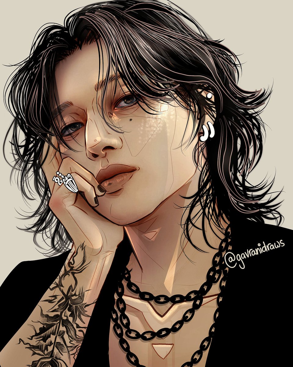gavranidraws's tweet image. his long hair 🖤 #WOOYOUNG