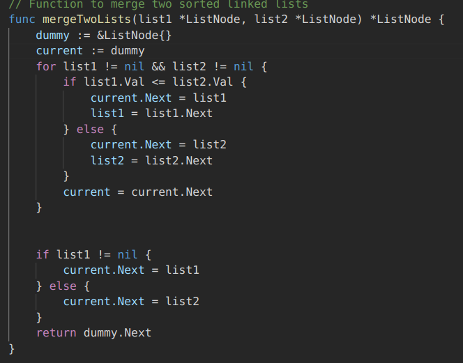 b_kimathi's tweet photo. Day 6 of #LeetCode: Solved the "Merge Two Sorted Linked Lists" problem! 🚀
Used a two-pointer approach to merge efficiently. Feeling sharper with linked lists! 💡
#CodeNewbie #100DaysOfCode #DataStructures https://t.co/JwdvforhUg