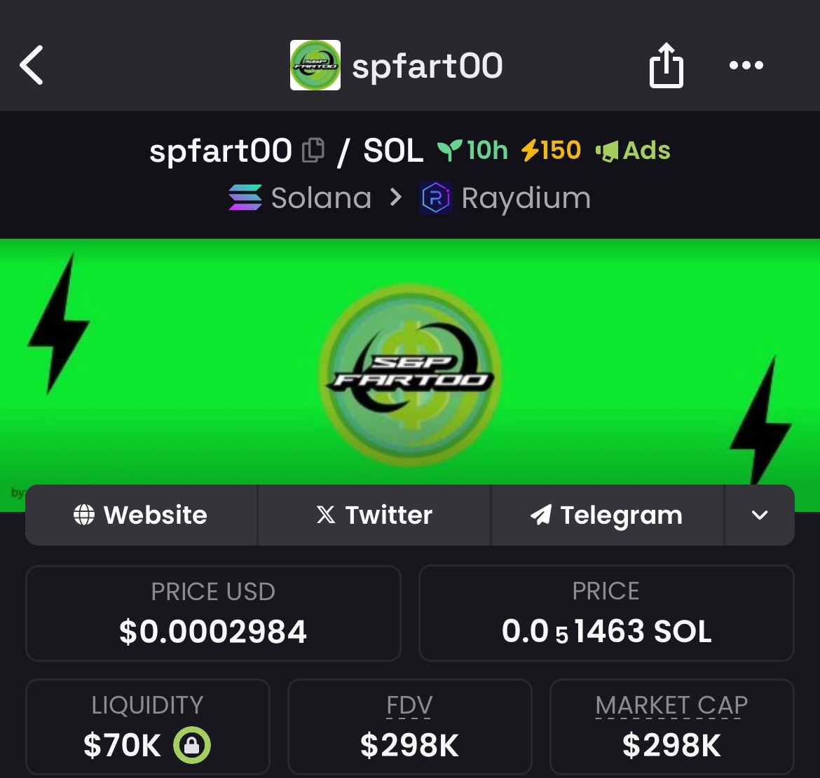 ChainRadarX's tweet image. UatG5jTwYHvHLuPNj3rfJdJnCjgaCJoqLzyERS5pump

#spfart00
  Son alımımı yaptım. İzlemeye geçiyorum.

$btc $eth $bnb $sol $doge $xrp $gls $usual $pengu $arca $xeta $pepe $pha $rad #api3 $firo $turbo