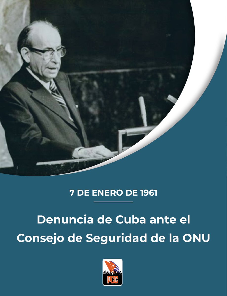 Recordamos un día como hoy la denuncia de Raúl Roa, ante el Consejo de Seguridad de la ONU de un inminente ataque armado al país, poco tiempo después se produjo la agresión mercenaria por Playa Girón.
 
#TenemosMemoria