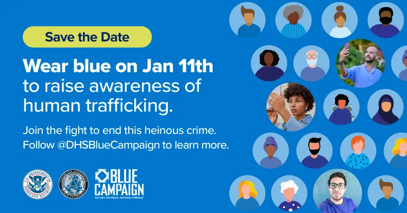 TalmadgeGroup's tweet photo. We will participate in Jan 11th Wear Blue Day to bring awareness to Human Trafficking.  Create  social media post and include #WearBlueDay. The Campaign invites you to download any of their graphics for use across all social media platforms. Go to https://t.co/UmUhzBh7MP https://t.co/DWQkCZqDtT