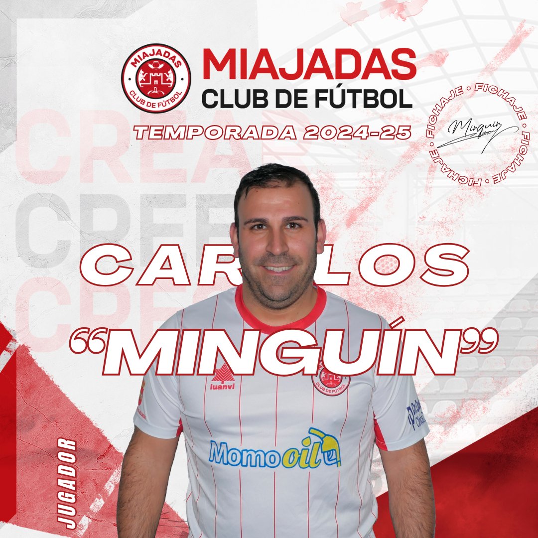 📣 OFICIAL | Carlos "Minguín", jugador del Miajadas Club de Fútbol 🆕❤️

Los Reyes Magos se han portado bien y nos han traído un 🎁🥳

¡A disfrutar, Minguín, se viene una temporada bonita! ✨👋