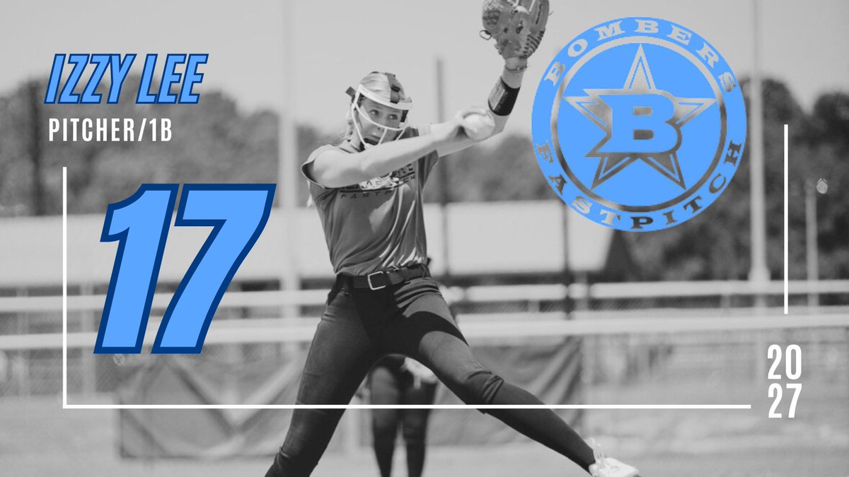 BombersKTX's tweet photo. 🚨‼️Roster Alert ‼️🚨
Introducing #17 @IzzyLeeSoftball
Izzy is an #uncommitted #co2027 pitcher and first base. Welcome to #bombernation Izzy!#alwaysinthefight https://t.co/dygrGg6V2T