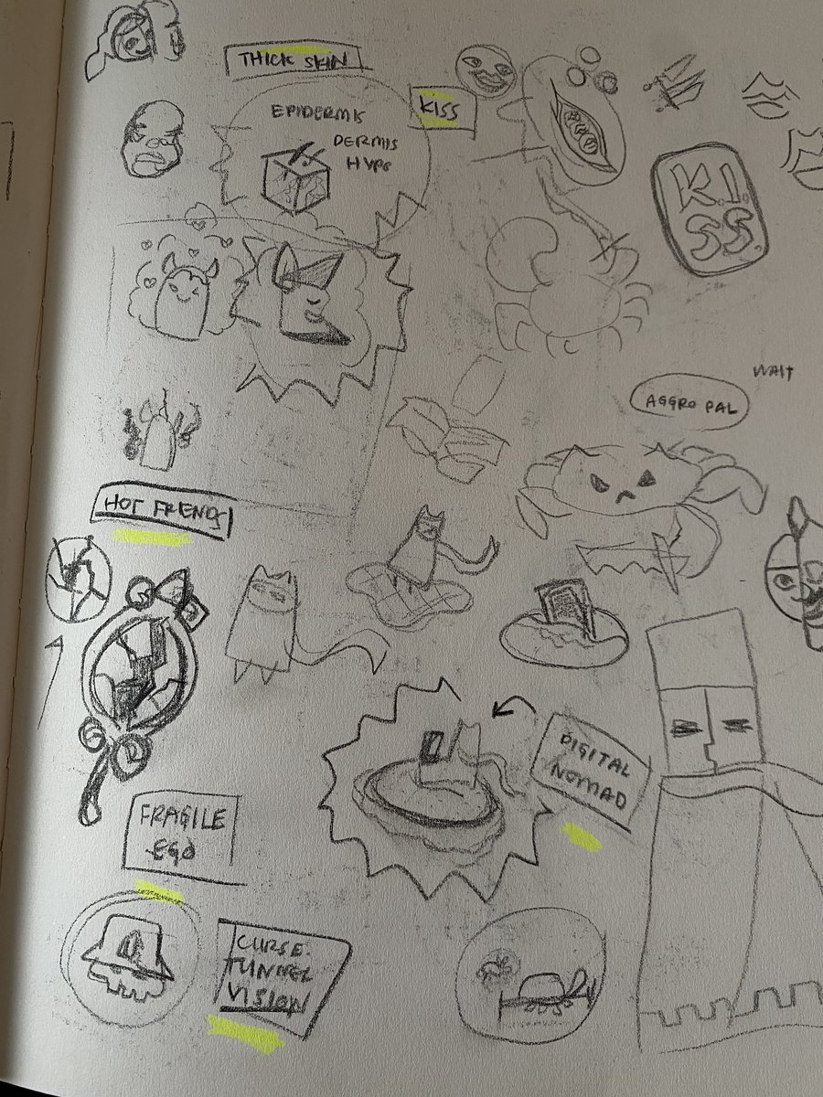 woah found old going under skill icon brainstorm in my sketchbook 