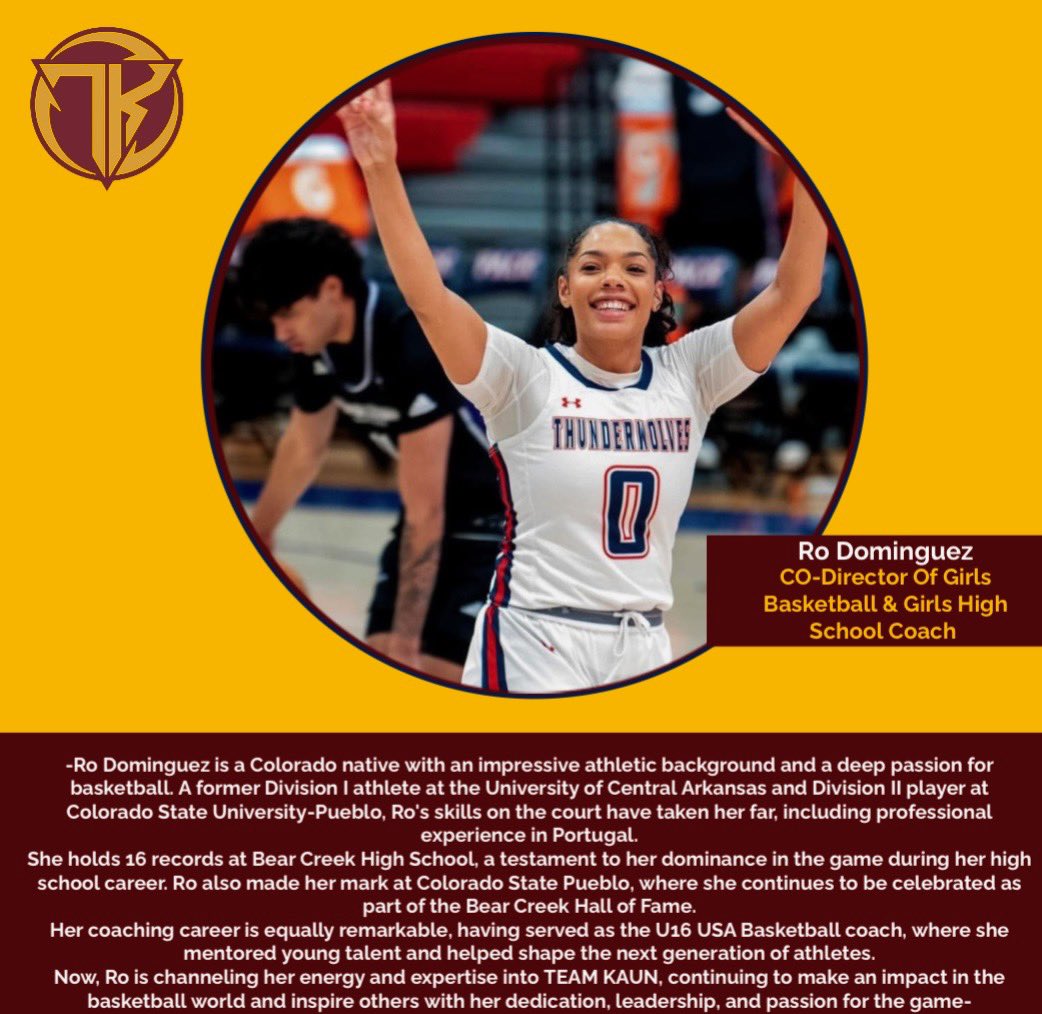 Team Kaun (@teamkaun) on Twitter photo We are excited to announce and welcome @romolaadominguez to the Team  Kaun Family as our New Co-Director of Girls Basketball and High School Girls Coach.! Coach “RO” brings a ton of valuable experience and a second to none love for the game and our youth! Welcome!! #teamkaun We are excited to announce and welcome @romolaadominguez to the Team  Kaun Family as our New Co-Director of Girls Basketball and High School Girls Coach.! Coach “RO” brings a ton of valuable experience and a second to none love for the game and our youth! Welcome!! #teamkaun