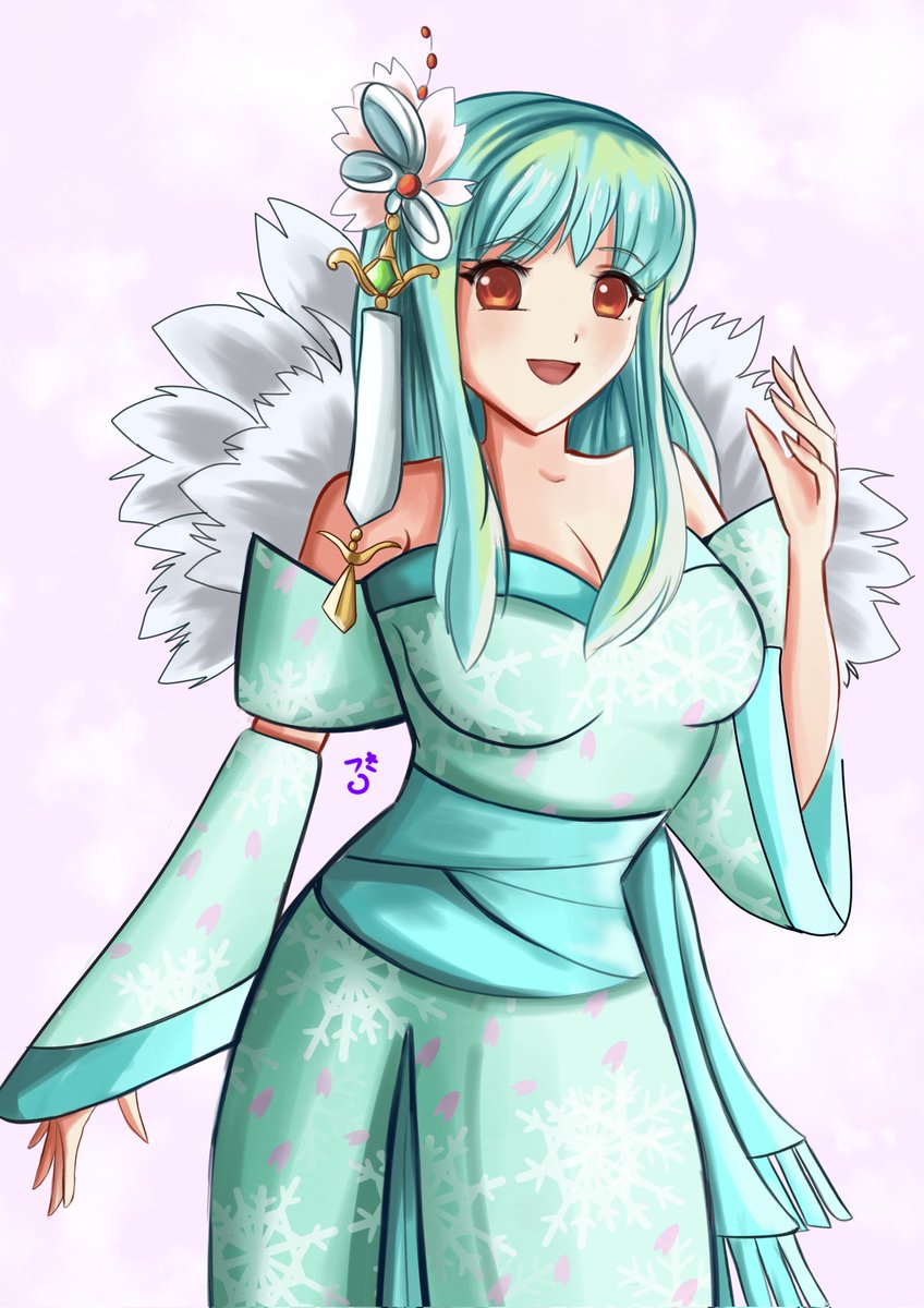 hiarikie's tweet photo. This month is for New year style, I drew 4 FE girls, I want to share New Year Ninian with you first~

#FEHeroes #Ninian #FireEmblem #fanart #drawing #FEH https://t.co/0RIcS2edRP