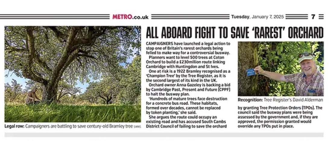 All Aboard Fight to #SaveCotonOrchard ✏️change.org/p/save-the-gre…, the Metro newspaper e-edition January 7th: metro.co.uk/newspaper-dail… via <a href="/MetroUK/">Metro</a>
