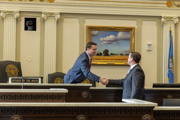 House Elects Speaker, Kyle Hilbert and Speaker Pro Tempore, Anthony Moore. Read more: okhouse.gov/posts/20250107… #okleg
