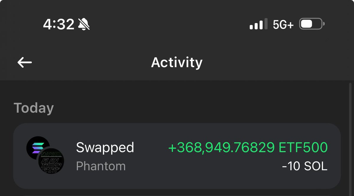 Always have side wallet ready for dips im fully convicted $ETF500