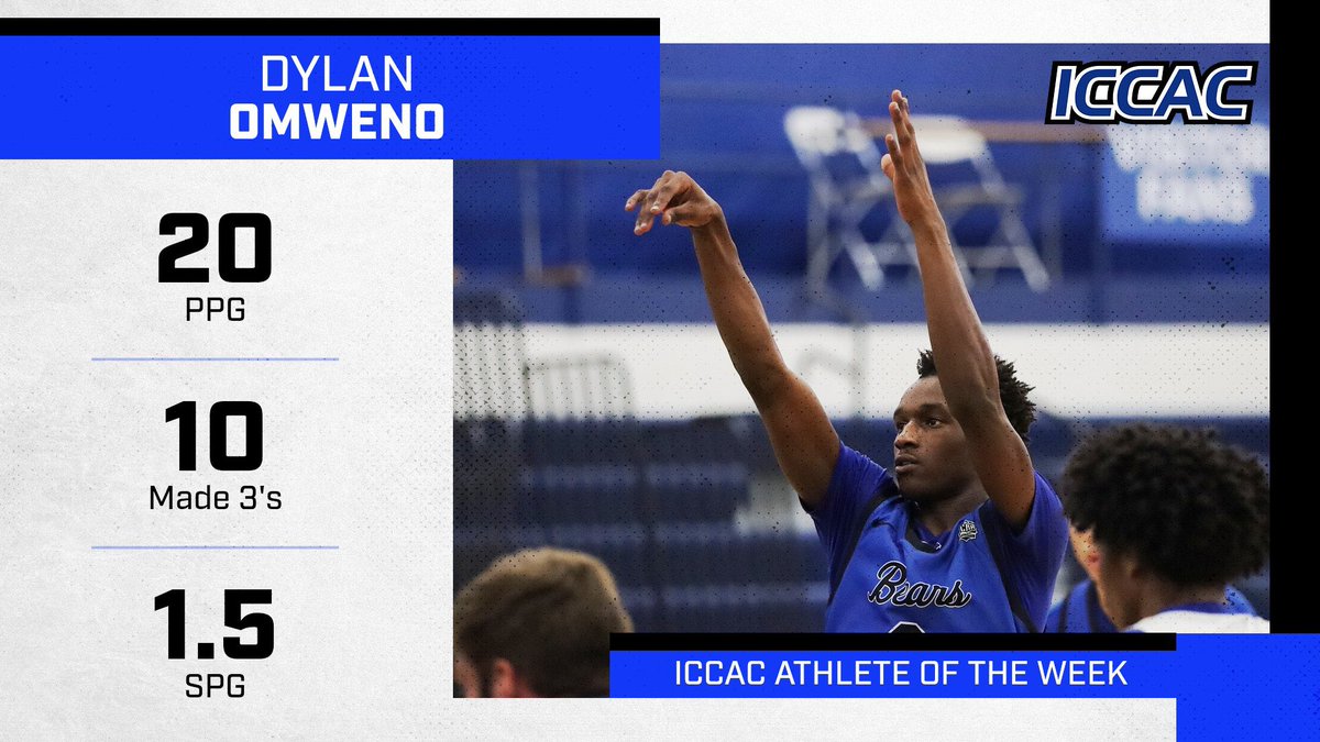 Congratulations to Dylan Omweno for being named ICCAC Athlete of the Week for his performances in our wins over Iowa Central and NIACC! Dylan averaged 20 points per a game and made 10 3-pointers combined in those two games!