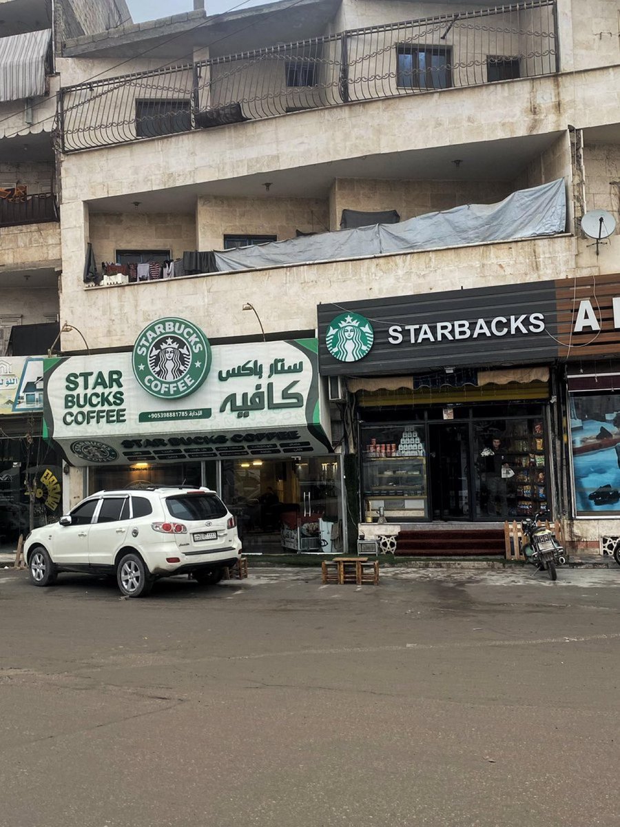 darkwebhaber's tweet photo. Suriye’de çakma Starbacks açıldı. (!) https://t.co/n2UXqPJxdd