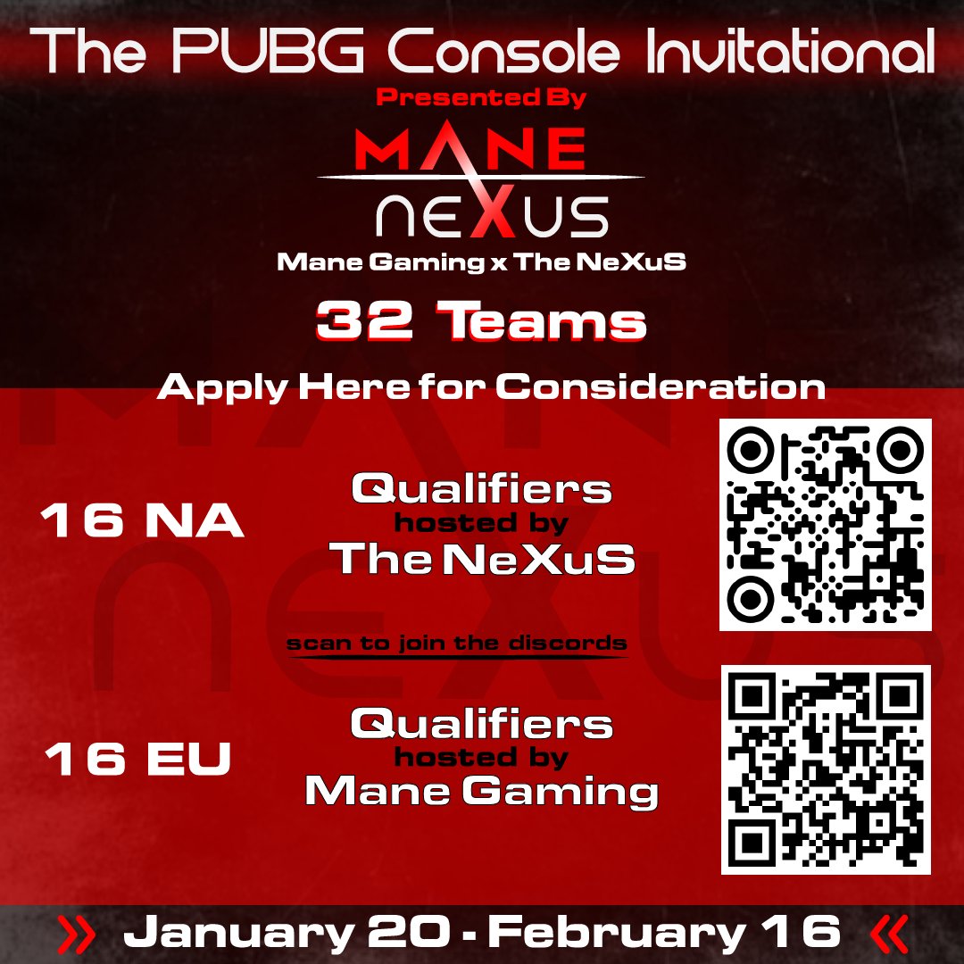 GamingMane's tweet image. Last few days to apply for this event!

Console players from NA and EU, scan below!