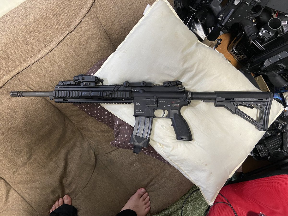 M27 IARです☺️ こちらマルイMWSコンバージョンHK416にVFCのM27 IARの