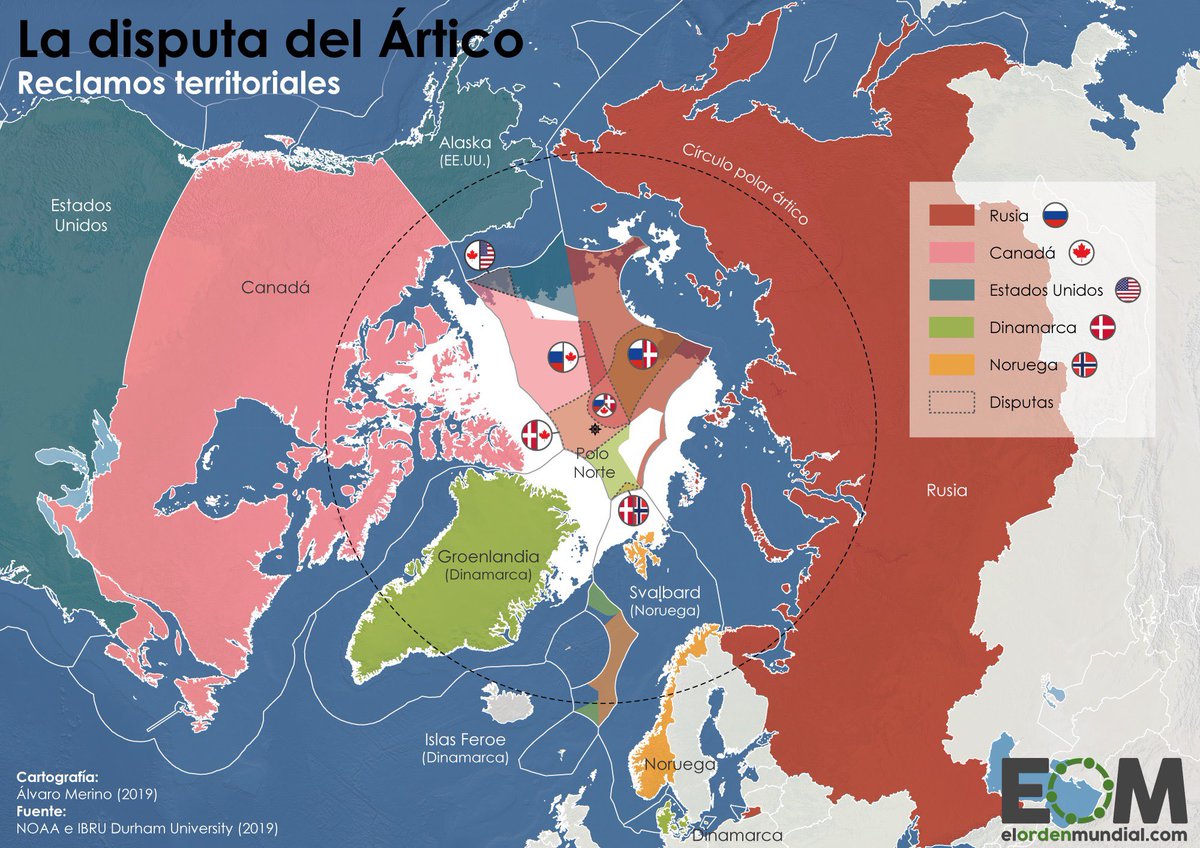 EduardoSaldania's tweet photo. Tres mapas para entender el interés de Trump (y EEUU) en ganas más acceso al Ártico a través de Groenlandia y Canadá. https://t.co/btccxQCoOP