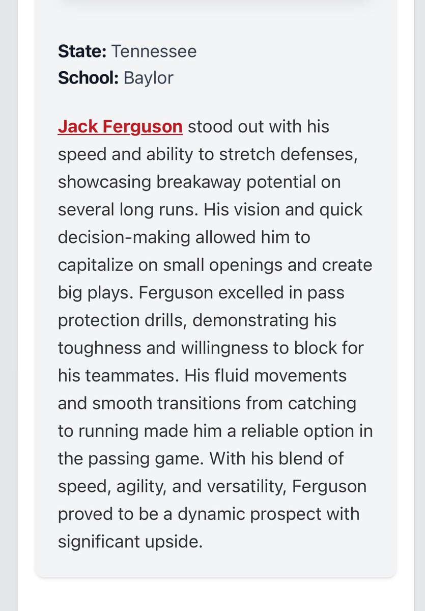 Thank you Prep Redzone for the invitation to your TN Showcase Camp last weekend. I had a great time and met lots of talented players and coaches. Always appreciate Chris Smith and CJ Marable for their write ups. #PRZTN