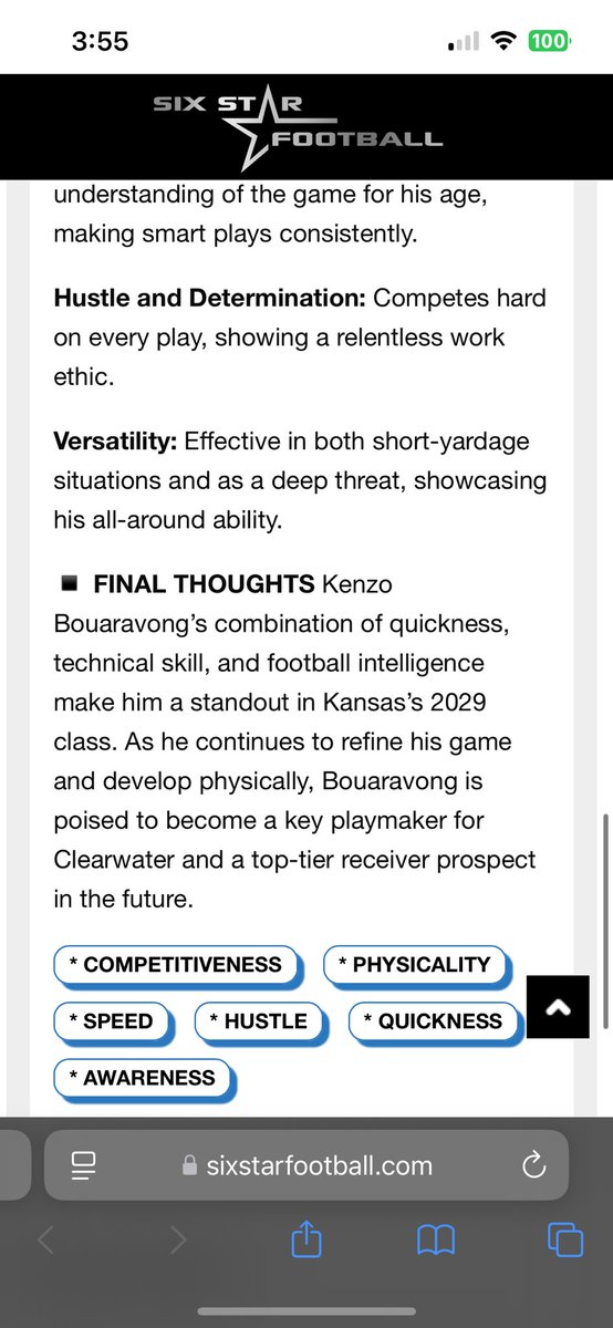 Thanks for the write up.
<a href="/6starfootballKS/">Six Star Football | KANSAS</a> <a href="/sixstarfootball/">Six Star Football | PLUS+</a>