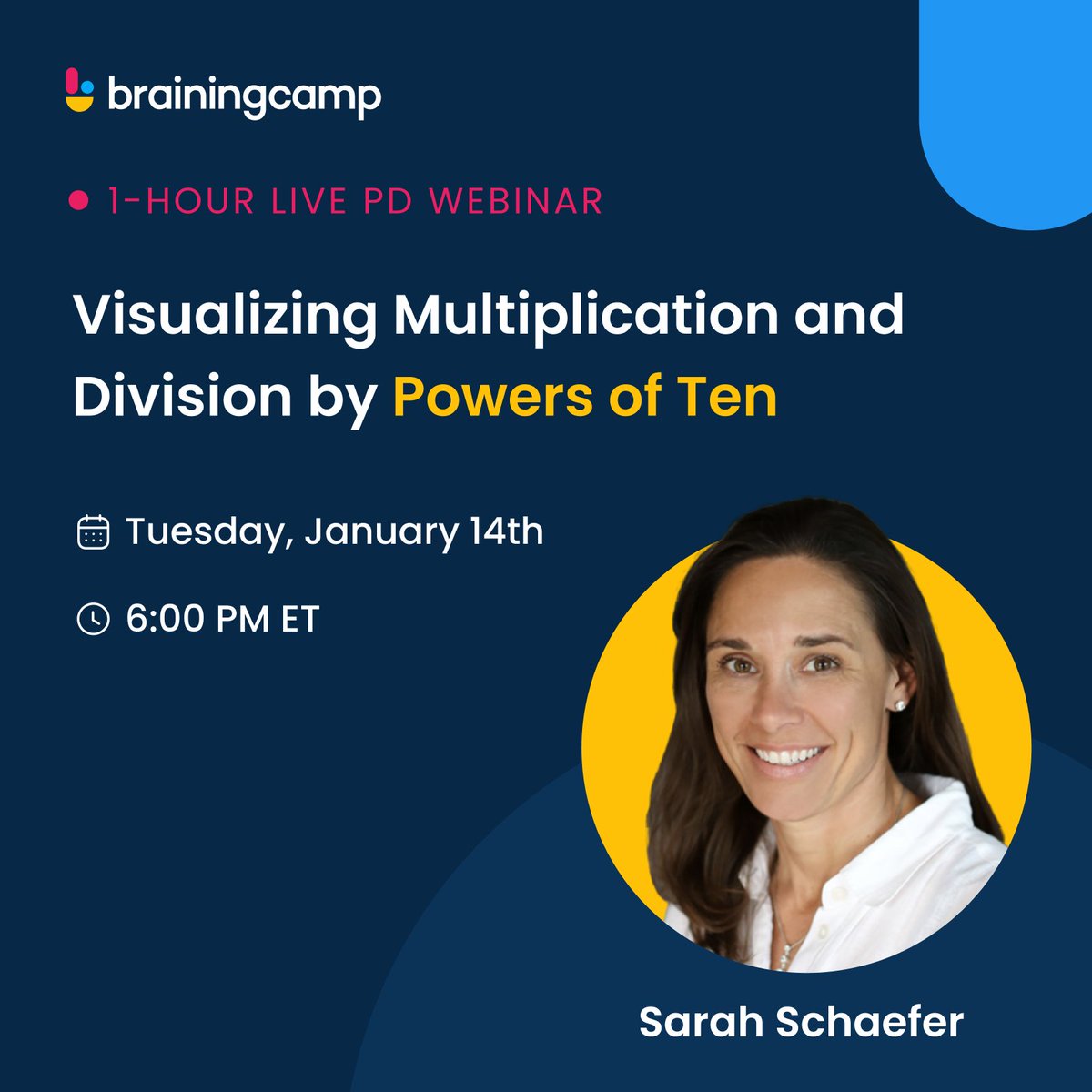 Multiplying &amp; dividing by powers of 10 are more than just adding zeroes &amp; shifting digits—join Sarah Schaefer as she explores the secrets of our base ten system next Tuesday! 
💥Registration: bit.ly/3ZAN8FA