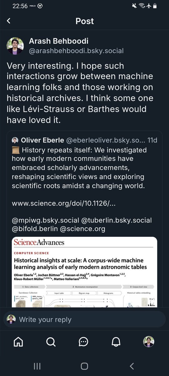 Arash Behboodi (@behboodiarash) on Twitter photo The less talked about part of AI for Science is probably AI for social science and humanities, yet bearing so many promises IMO. Cool to see such works <a href="/EberleOliver/">Oliver Eberle @eberleoliver.bsky.social</a> The less talked about part of AI for Science is probably AI for social science and humanities, yet bearing so many promises IMO. Cool to see such works <a href="/EberleOliver/">Oliver Eberle @eberleoliver.bsky.social</a>