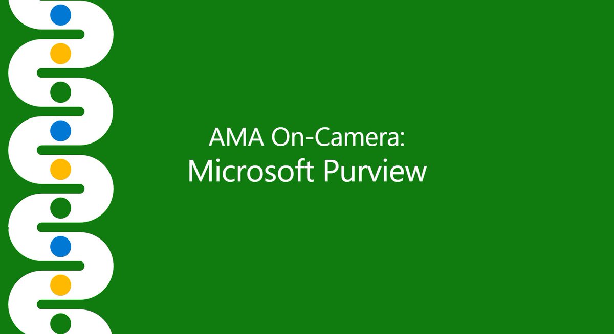 Do you have questions about safeguarding your data, to reduce risk and complexity in the era of AI?

The Microsoft Purview team is ready for your questions and feedback. <a href="/MSFT_Purview/">Microsoft Purview</a> @MSFTSecurity

🗓️ Wed, Jan. 8, 9 - 10 AM PST.

Join in the live #AMA techcommunity.microsoft.com/event/security…