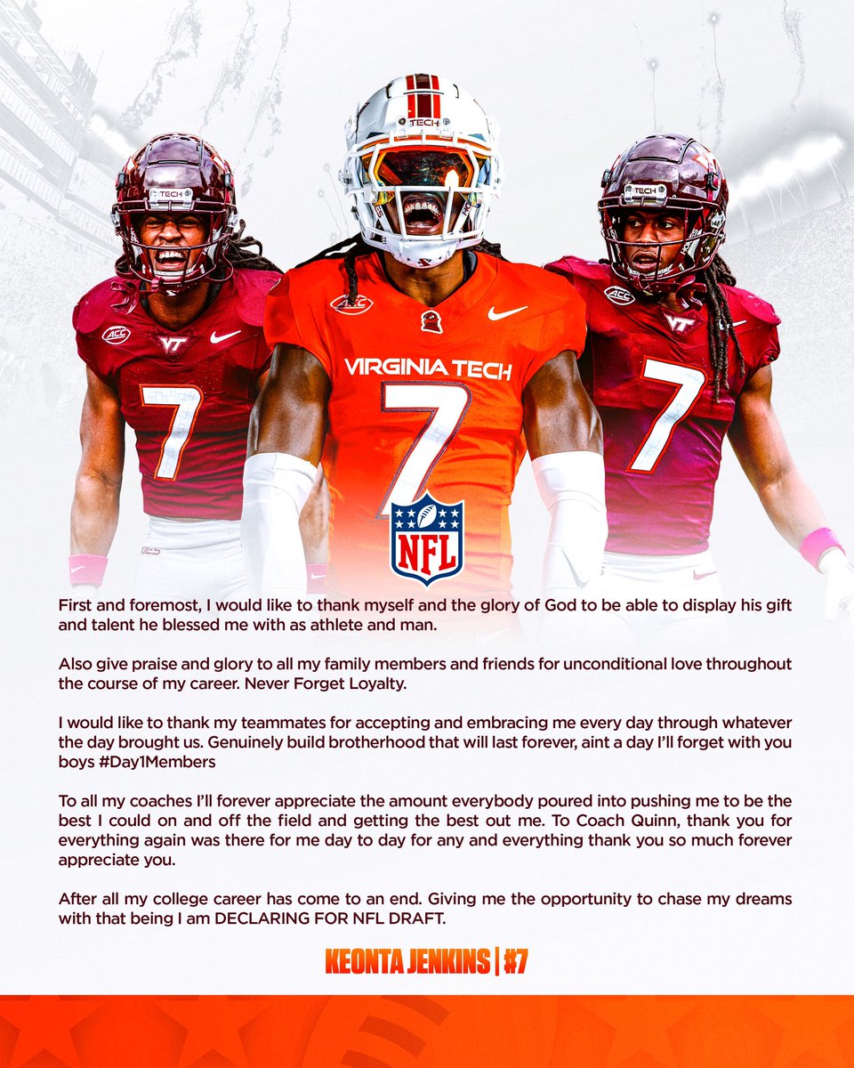 Appreciate Hokie Nation for everything ! #OneDream