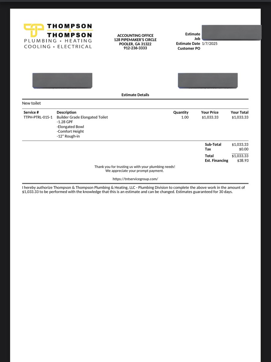 HowardRoark90's tweet image. Are you fucking kidding me?

$1k to replace a toilet with a “builder grade” toilet that retails for $150!?

These dumb fuck private equity retards have lost their fucking minds

I’m so fucking short on service companies

Can’t wait until they all crash and burn