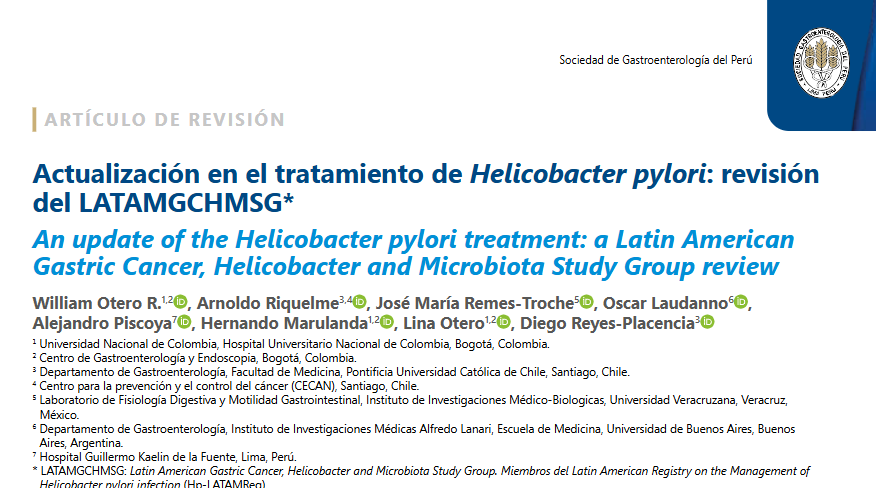 chemaremes's tweet photo. Muy buena actualización sobre el Dx. y Tx . de #Helicobacterpylori por parte del grupo @hplatamreg . Info muy actualizada de nuestra región #LATAM. Un placer participar con todos ellos @alepiscoya William Otero @OscarLaudanno Hernando Marulanda Lina Otero
https://t.co/IL7hF46rpC https://t.co/tarwh1vSec