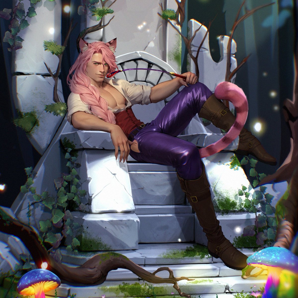 Excuse me for staring, Mr. Cat but hot daaaam 😍😍

Chess was my first MC, who I fell desperately in love with, and now I have art that matches how gorgeous he is.