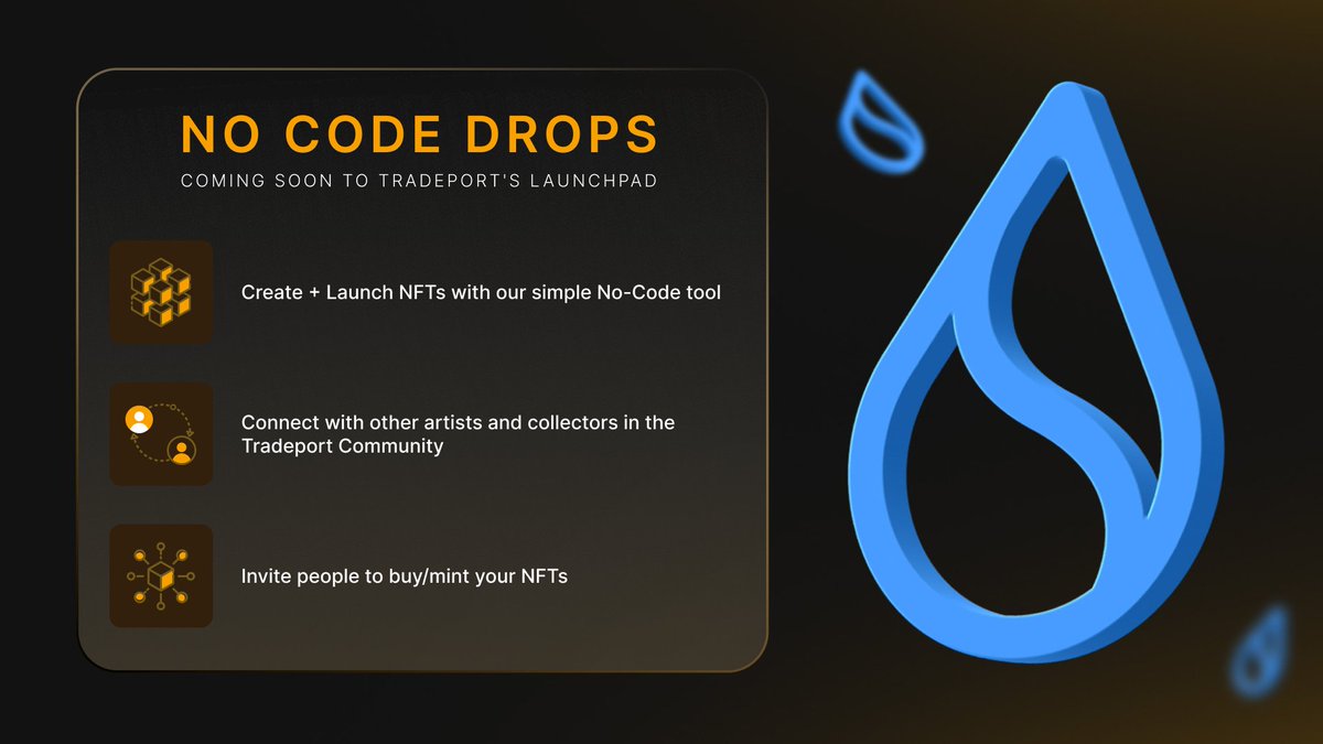 Sui is growing, and so are the demands for convenient on-chain asset solutions. We’re delighted to announce that our no-code launchpad will soon support "drops"!

What does this mean?

💧Simplified minting experience
💧Instant contract deployment
💧No need for developer