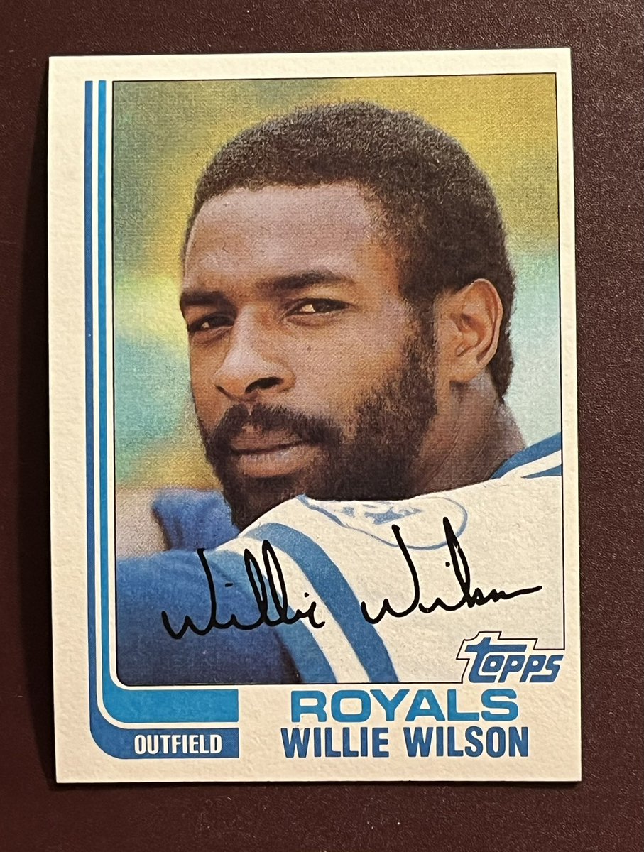 ScribSports's tweet photo. Willie Wilson could ABSOLUTELY fly, but he could also rake! In 1980, he had an amazing 230 hits (in 705 at bats!), but it was in 1982 that he won his only batting title, hitting .332, giving KC their 2nd batting champ of the young decade!
#RandomCardFromMyCollection #RandomCard https://t.co/JEGdjUmXnq