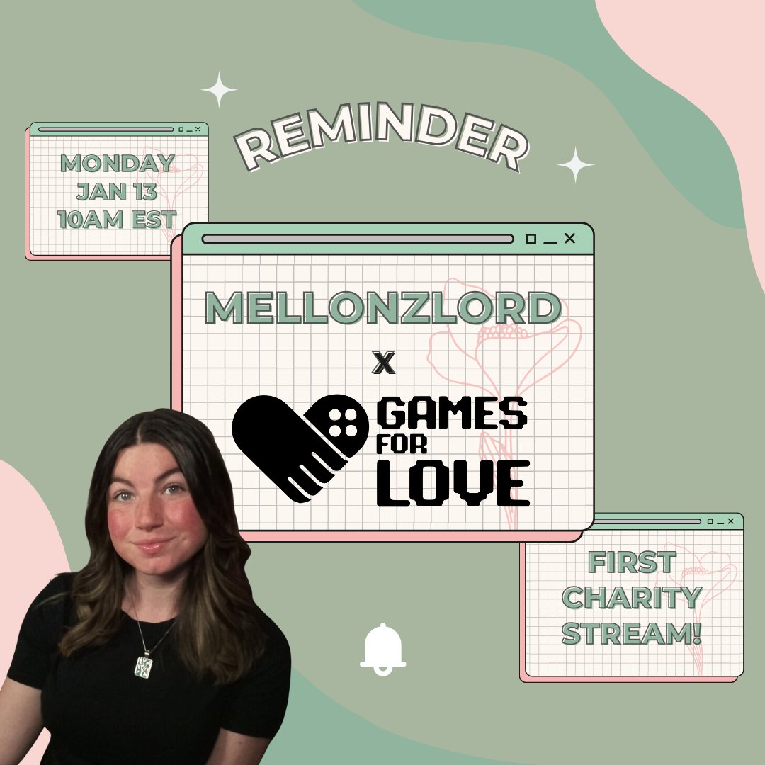 Mellonz (@mellonzlord) on Twitter photo Save the date!! This Monday I'll be hosting my first ever Charity Stream raising money for <a href="/GamesForLoveorg/">Games For Love</a> ๐
Fun guest stars and incentives coming soon! โจ Save the date!! This Monday I'll be hosting my first ever Charity Stream raising money for <a href="/GamesForLoveorg/">Games For Love</a> ๐
Fun guest stars and incentives coming soon! โจ