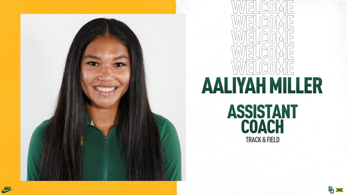 𝙎𝙝𝙚'𝙨 𝙗𝙖𝙖𝙖𝙘𝙘𝙘𝙠𝙠𝙠𝙠.

The 2021 Indoor National Champion returns to Waco as an assistant coach!

📰 | baylorbea.rs/3DOH18f

#SicEm 🐻 | <a href="/aaliyahmiller28/">Aaliyah Miller</a>