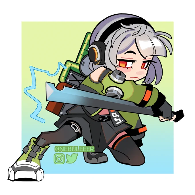 redrew that chibi anby bc i was not happy w the old onenew --> old 4 month difference 