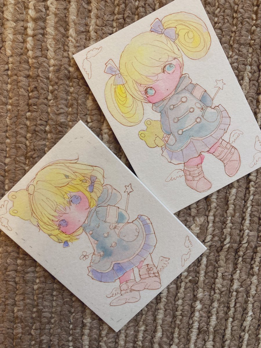 「おはようございますお正月も終わりですねぇあっという間でした。可愛い感じで進んでま」|チコリ@✨🐸羽根🪶としっぽ展のイラスト