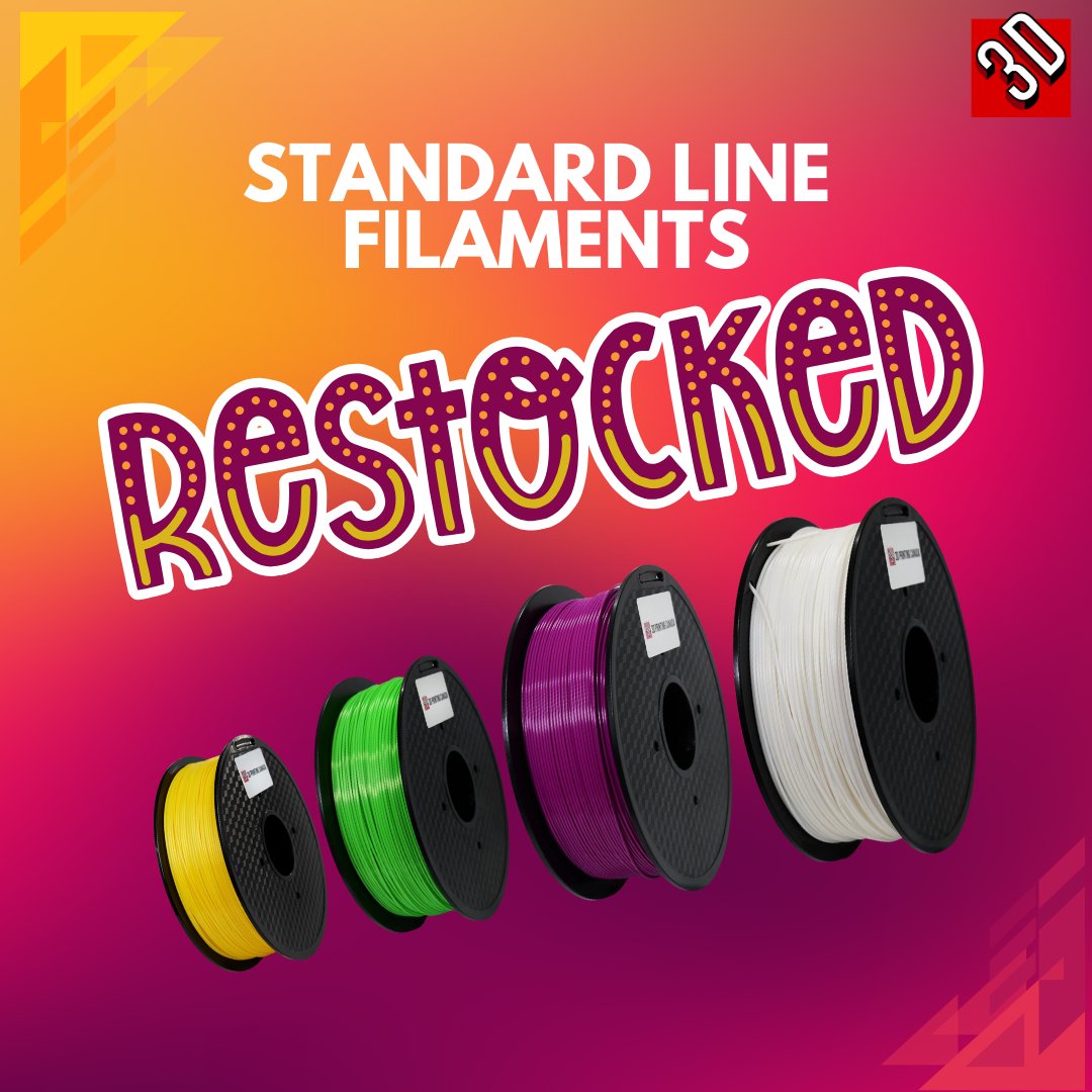 3dprintingcan's tweet image. 🧵 Standard Line Filaments Have Been RESTOCKED!

🛒: 3dprintingcanada.com/collections/3d…

#3DPC #3DPrinting #3DPRintingCanada #filament #ShopNow