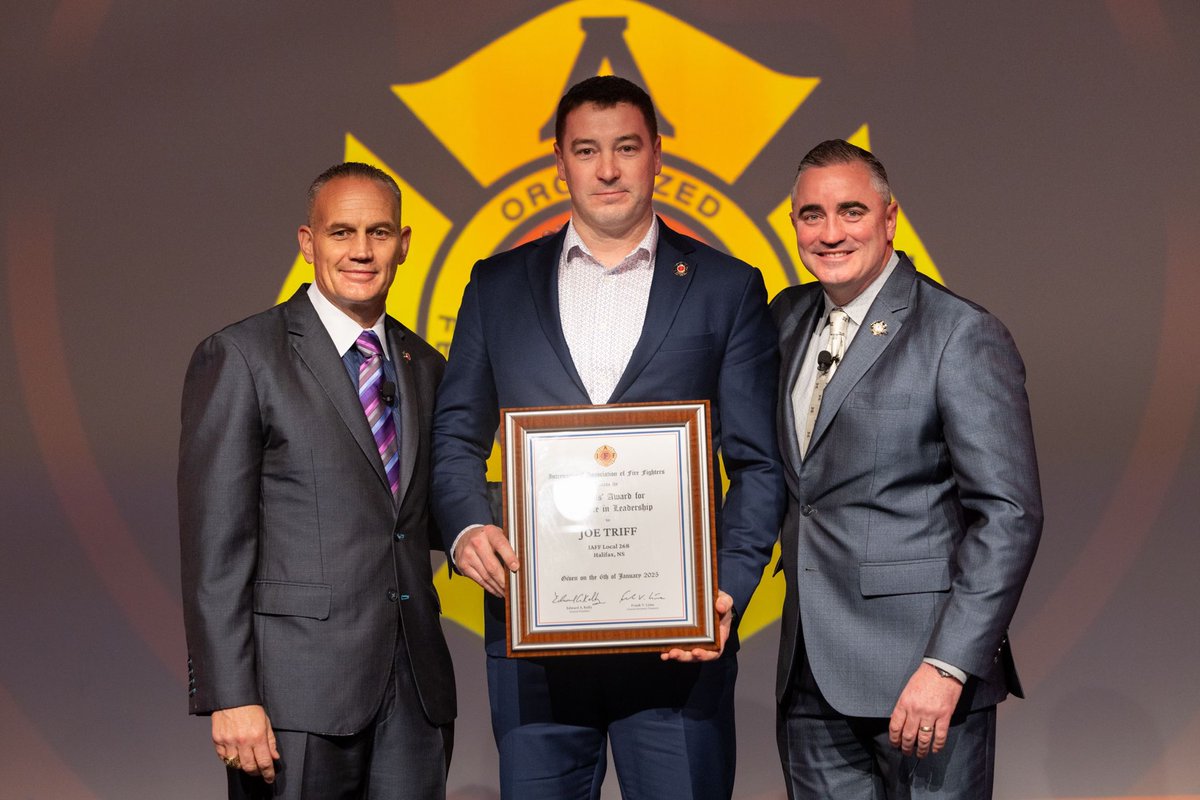 🎉 Big congrats to our VP Joe Triff, 1 of 4 affiliate leaders in North America to receive the Generals’ Award for Excellence in Leadership at #ALTS25 in New Orleans!

Joe’s dedication to #hfxfirefighters &amp; our community is unmatched. Well deserved! 👏🔥

#UnionProud