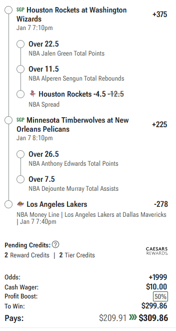 SpartanPicks_'s tweet photo. 🚨Longshot of the Day🚨
🏀Green Over 22.5
🏀Sengun Over 11.5
🏀Rockets -4.5  Added for Value
🏀Ant over 26.5 
🏀Dejounte  Over 7.5 
🏀Lakers ML
Take what you like
#NBA #Fanduel #props #locks #Parlay #SportsBettingX #Sengun #Ant #Green #lock #PrizePicks #PrizePicksNBA #Rockets  #nbabets #twolves #Lakers