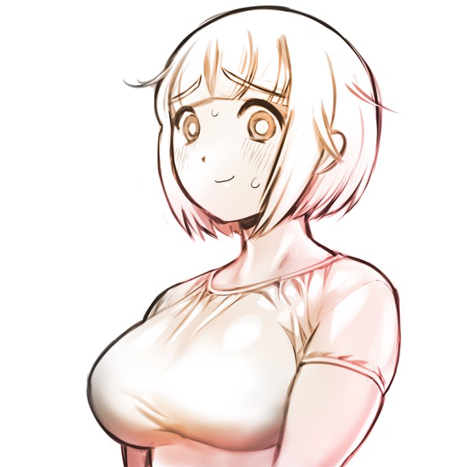 ←自分の絵柄に近いもちづきさん 本編の模写→
なるべく右になるように頑張ってる

あと胸はとにかく大きく描くように、常に気をつけないと手癖で縮む(重要) 