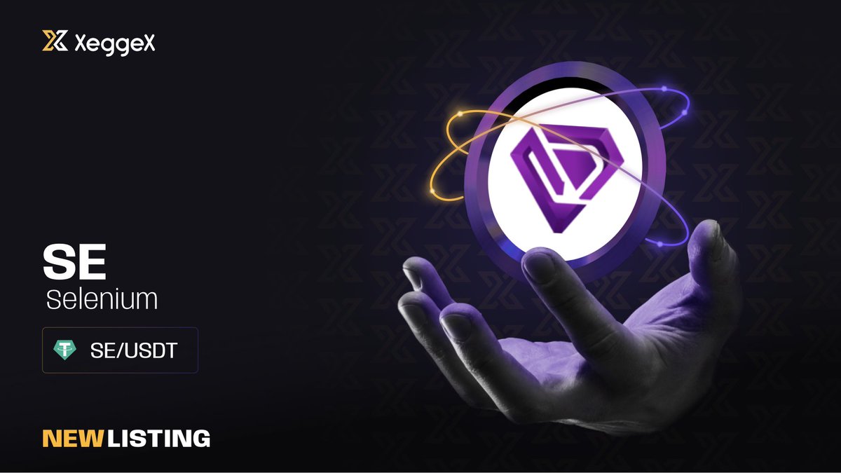 Announcing the New Listing of Selenium (SE)
Available markets: SE/USDT
xeggex.com/post/new_listi…
<a href="/Seleniumcoin/">Selenium</a> #newlistings  #USDT
